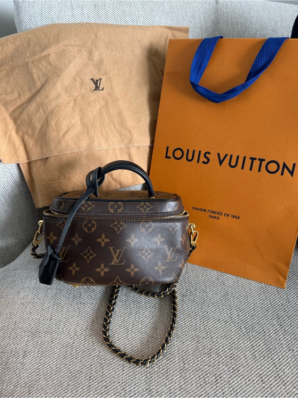 Louis Vuitton Brown Reverse Monogram PM Vanity Crossbody Bag